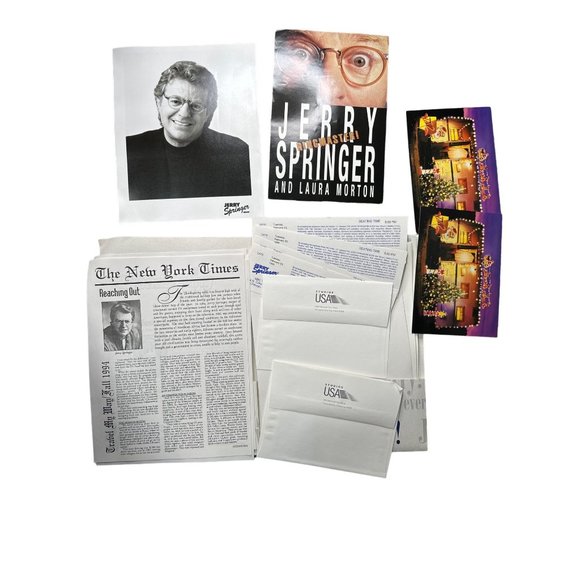 Jerry Springer! (Vintage Bear supper rare- photo- and Jerry Springer Folder) - Picture 7 of 8